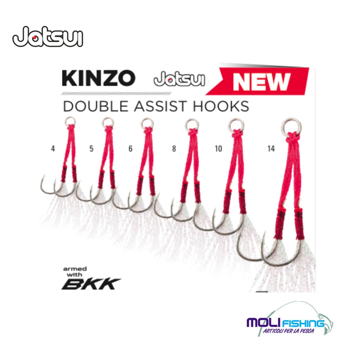 Double Assist Hook per jig da pesca Jatsui Kinzo